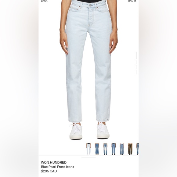 Brand new with tag 🇮🇹 Won Hundred Blue Pearl frost Jean( light wash) - Picture 1 of 14
